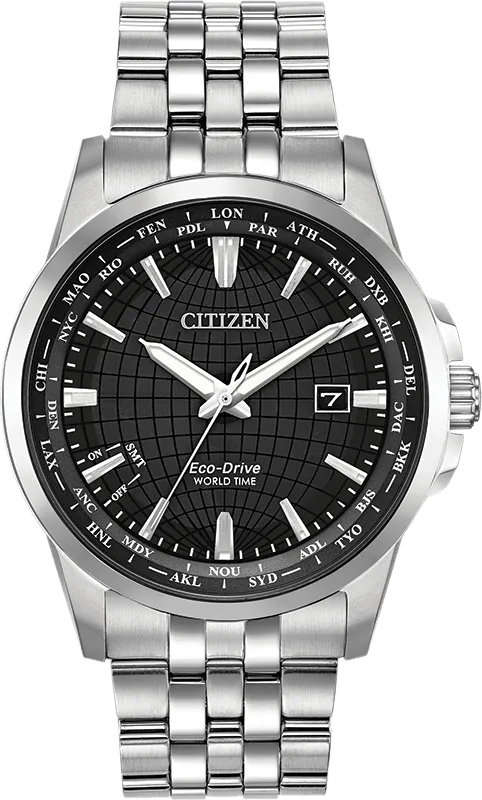 Citizen Eco Drive World Time Perpetual Calendar Men's Watch BX1000-57E