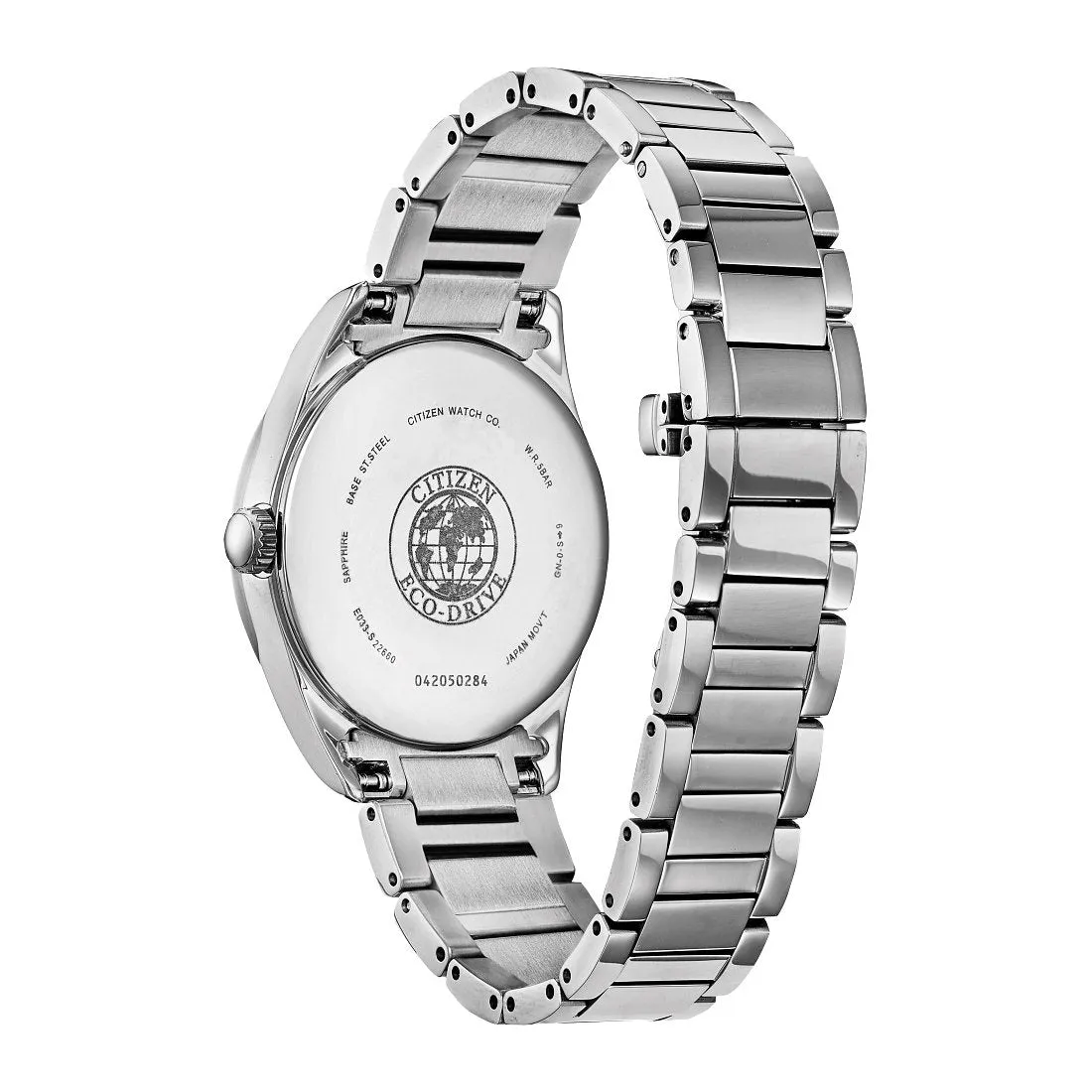 Citizen Fiore Ladies Eco Drive Stainless Steel Diamond Bezel Mother of Pearl Dial Watch