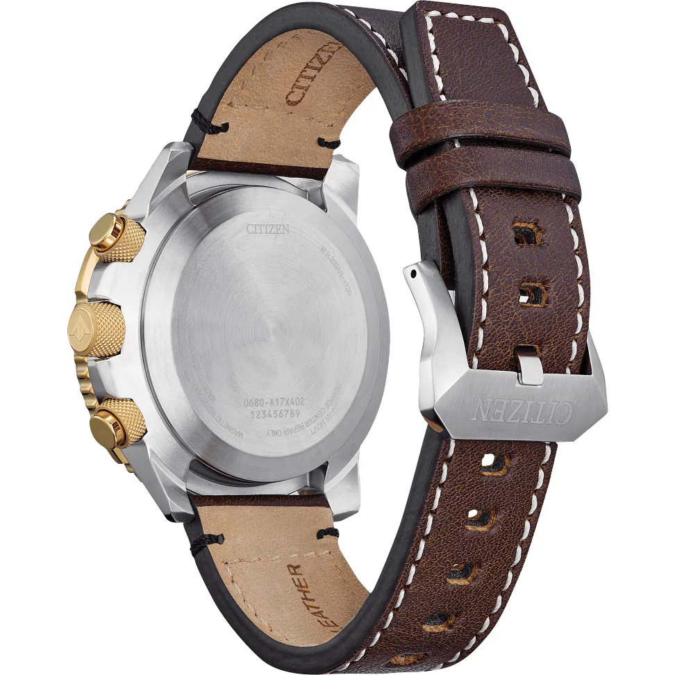 Citizen Promaster Skyhawk Leather Strap Gray Dial Watch JY8084-09H