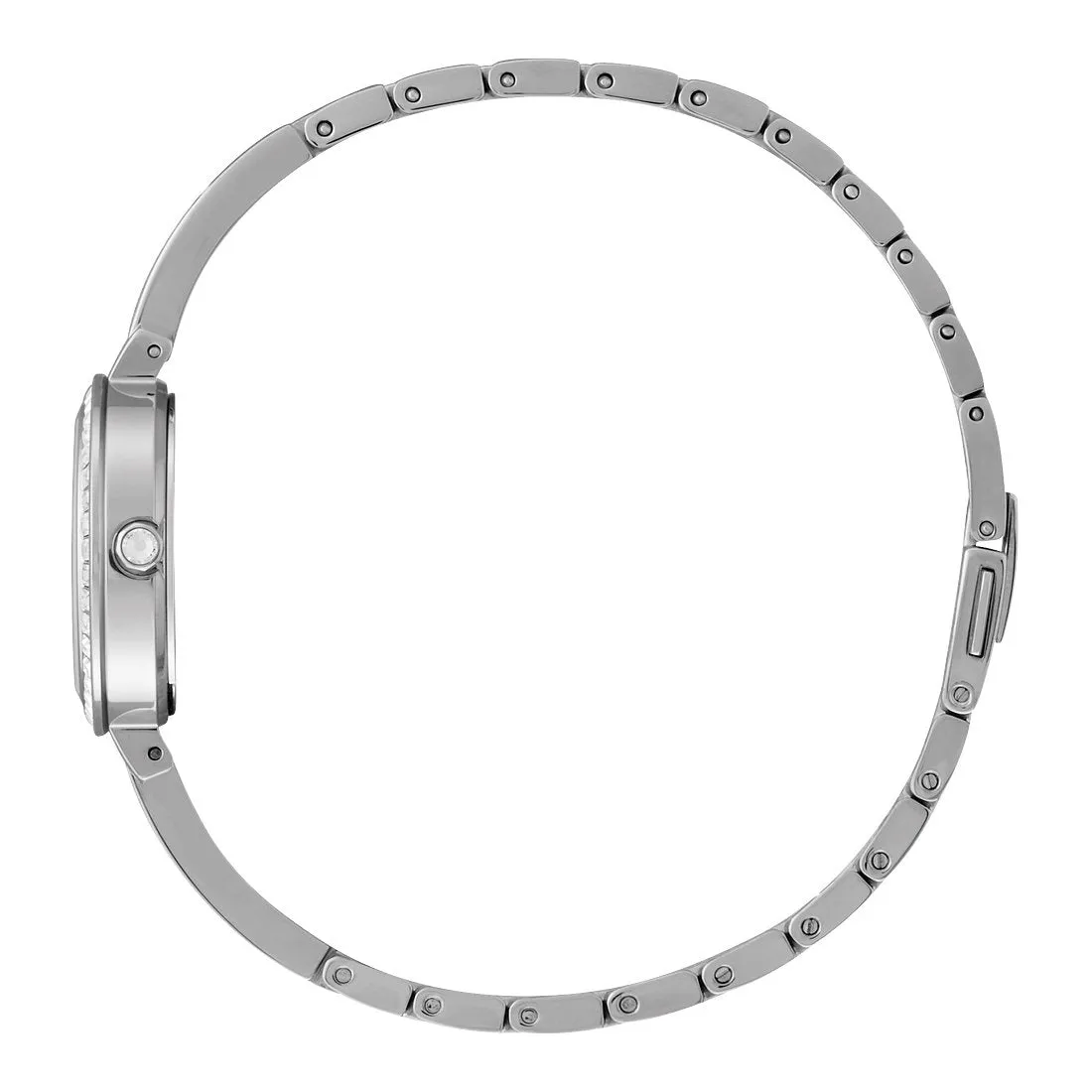 Citizen Silhouette Crystal Ladies Eco Drive Stainless Steel Mother of Pearl Dial Watch