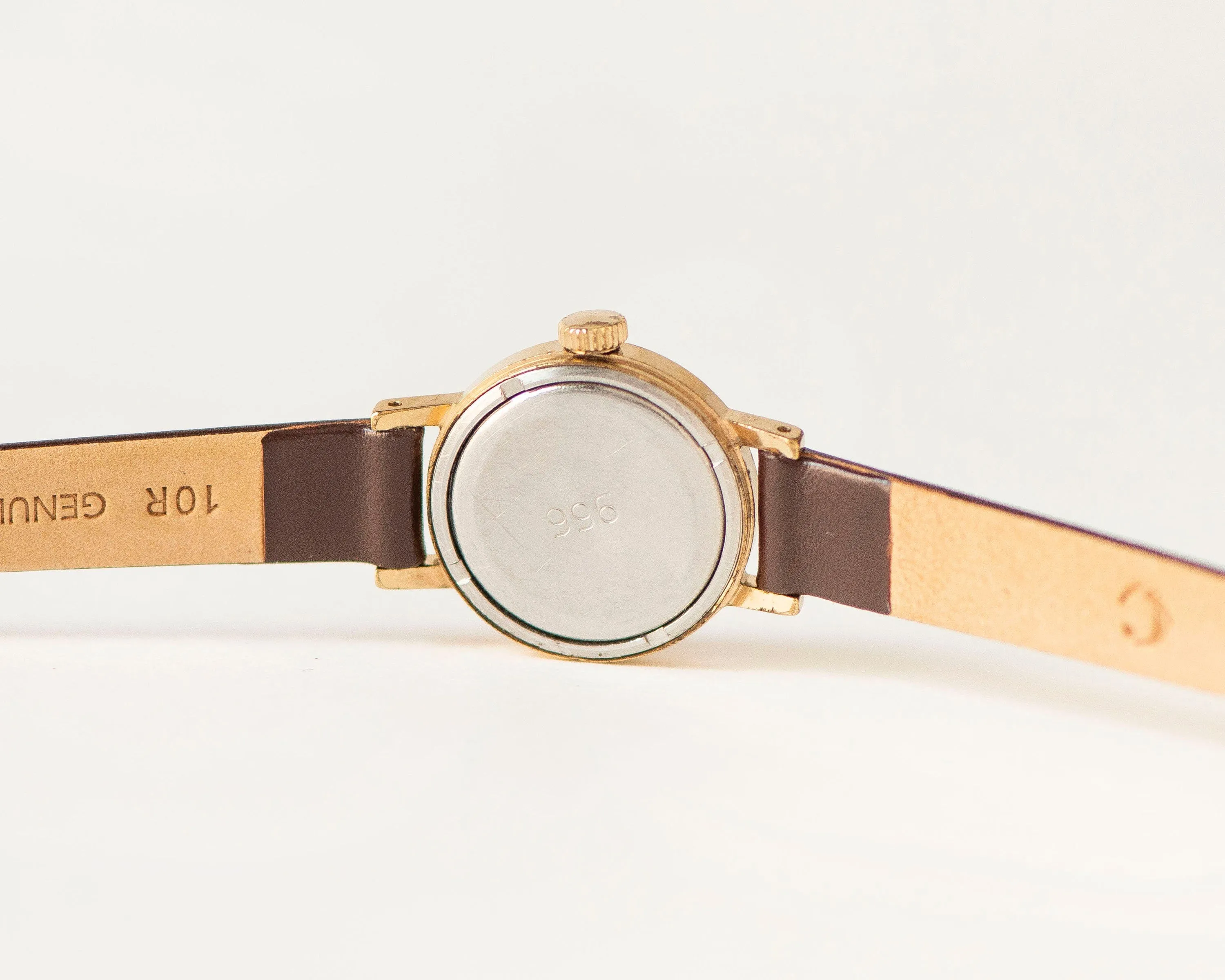 Copper red women watch Glory gold plated, vintage lady wristwatch Roman numerals, girl watch simple gift delicate, new genuine leather strap