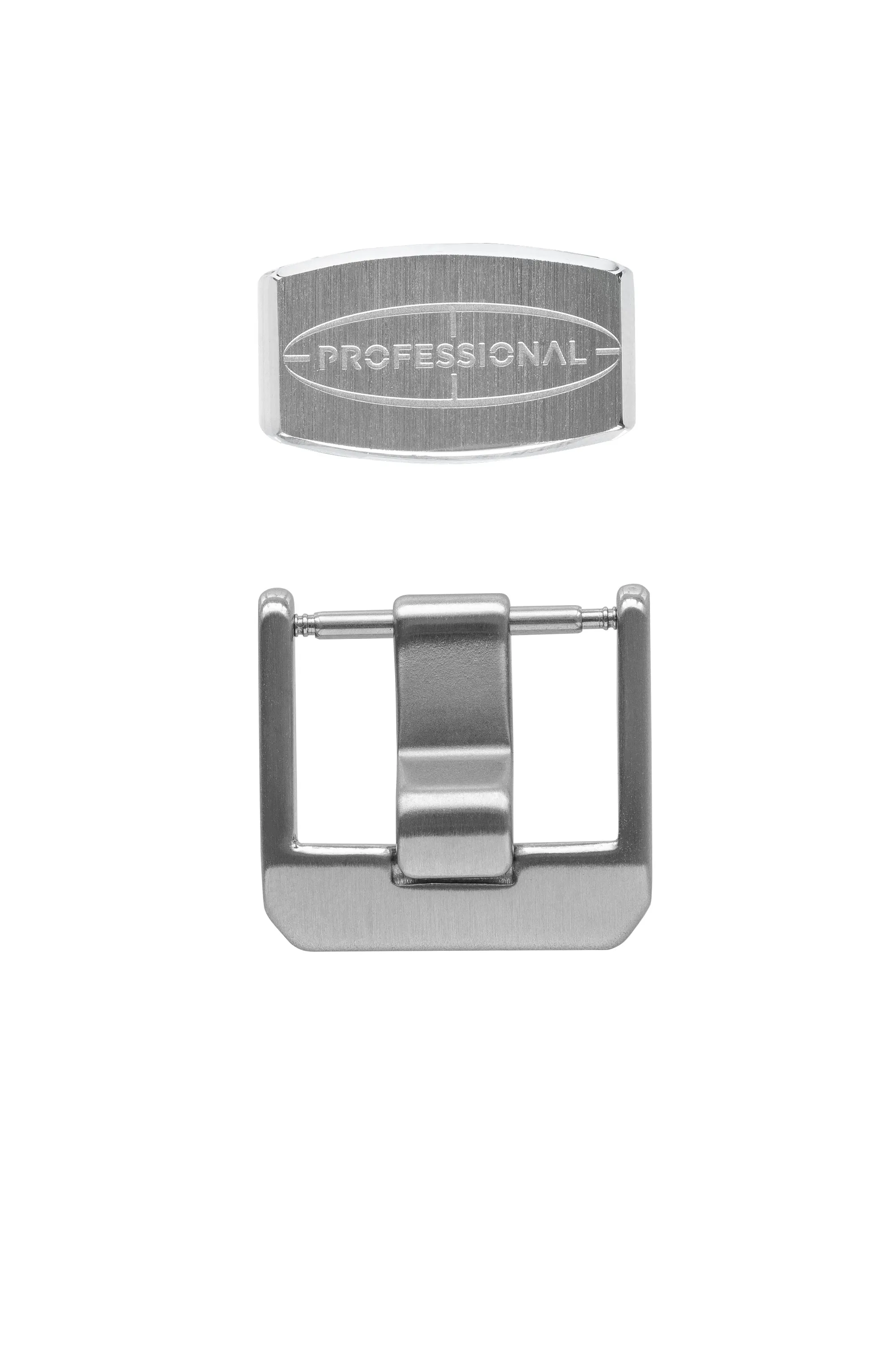 CRAFTER BLUE 20mm Buckle & Keeper Set - Brushed Steel