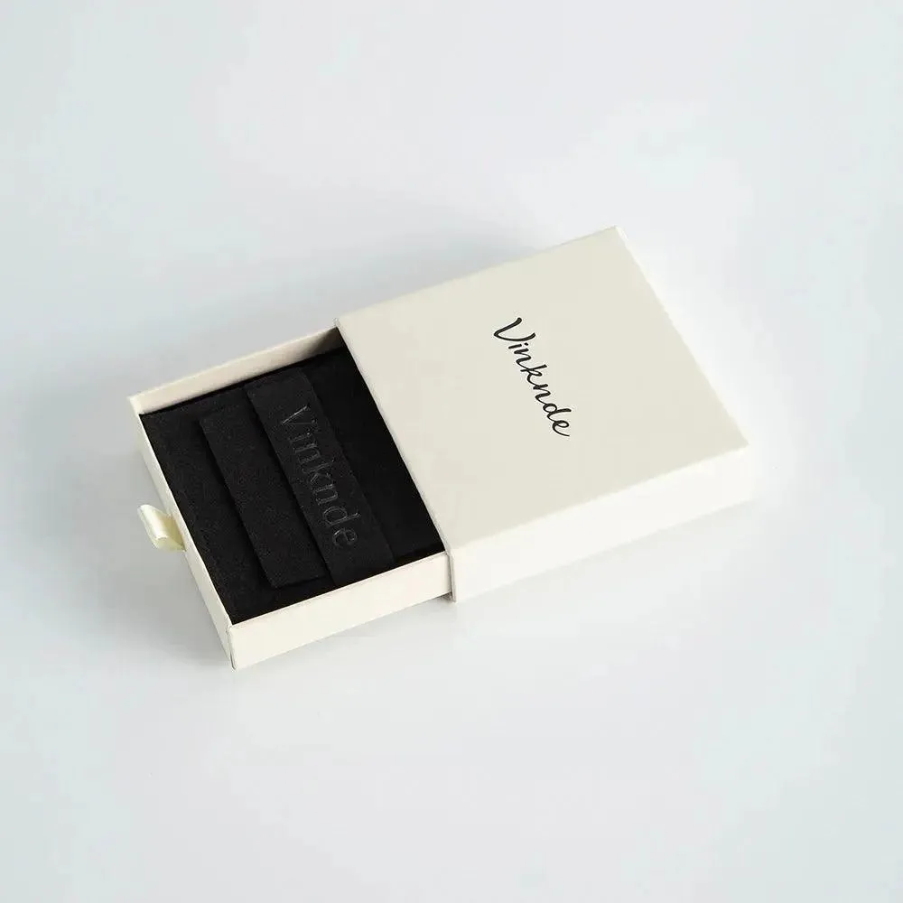 Custom Logo Drawer Jewelry Packaging Box Studs Necklace Rings Pull Out Kraft Paper Microfiber Suede Storage Dust Pouch Gift Bags