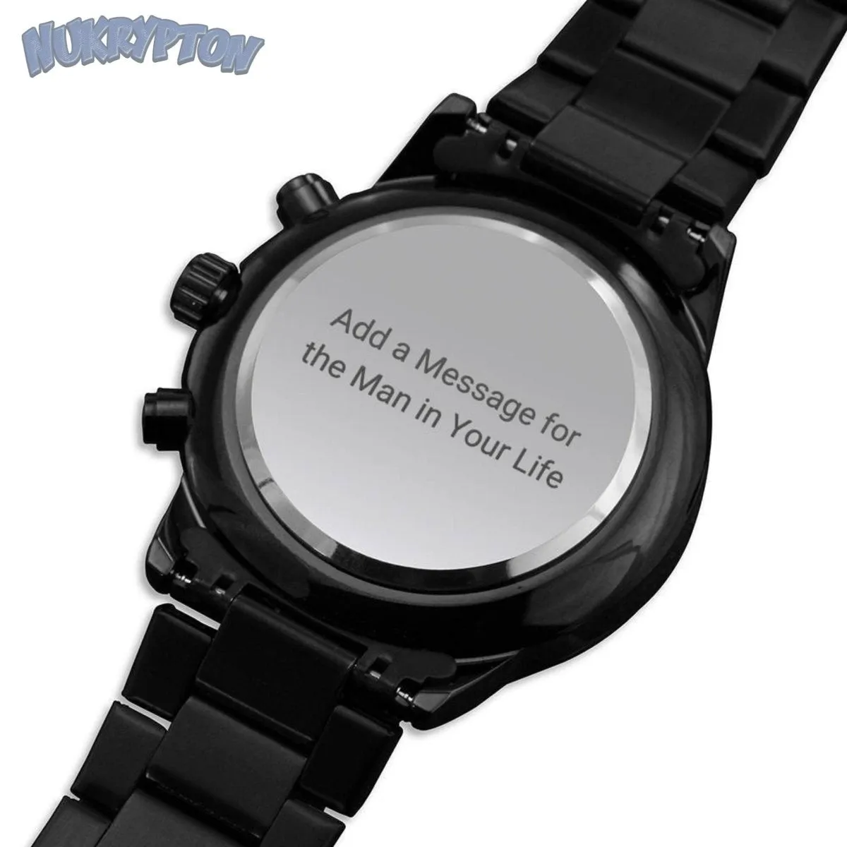 Customized Black Chronograph Watch