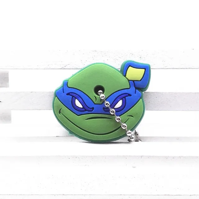 cute super hero Silicone Cartoon Key Cover batman spiderman Keychain face mario Pendant captain Key Chain porte clef for women
