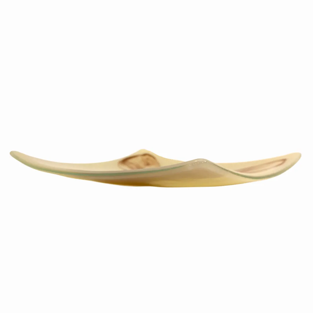 Deer Baby Tray 7.5" Ivory Glass