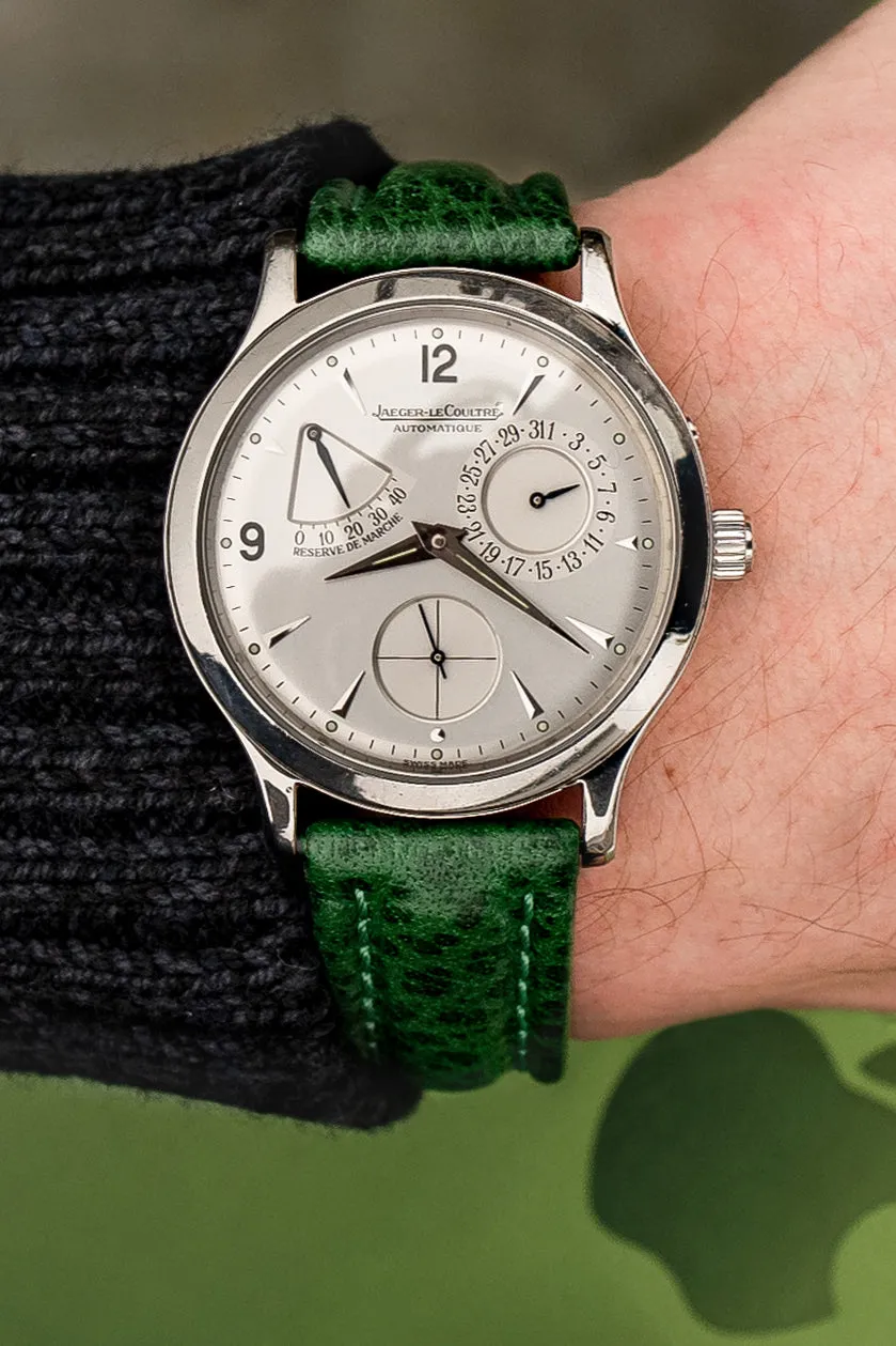 Di-Modell POLO SHERPA Waterproof Padded Leather Watch Strap in GREEN