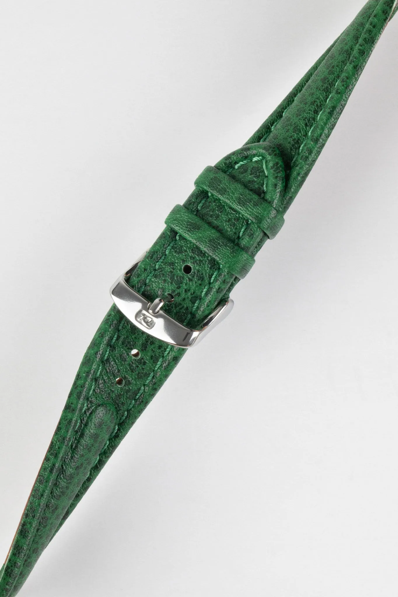 Di-Modell POLO SHERPA Waterproof Padded Leather Watch Strap in GREEN