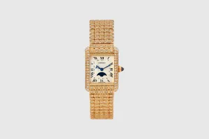 Diamond Cartier Tank Louis Moonpahse