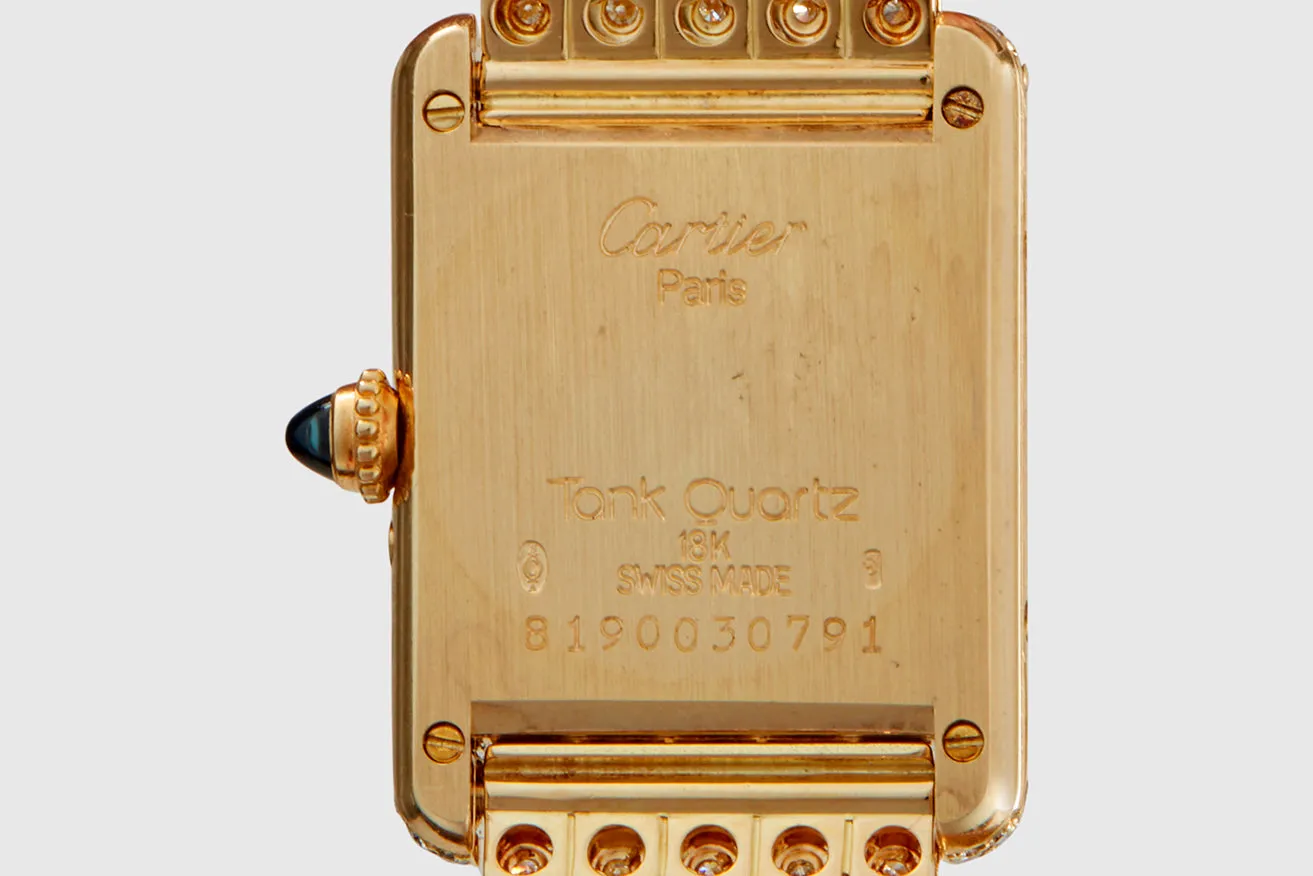 Diamond Cartier Tank Louis Moonpahse