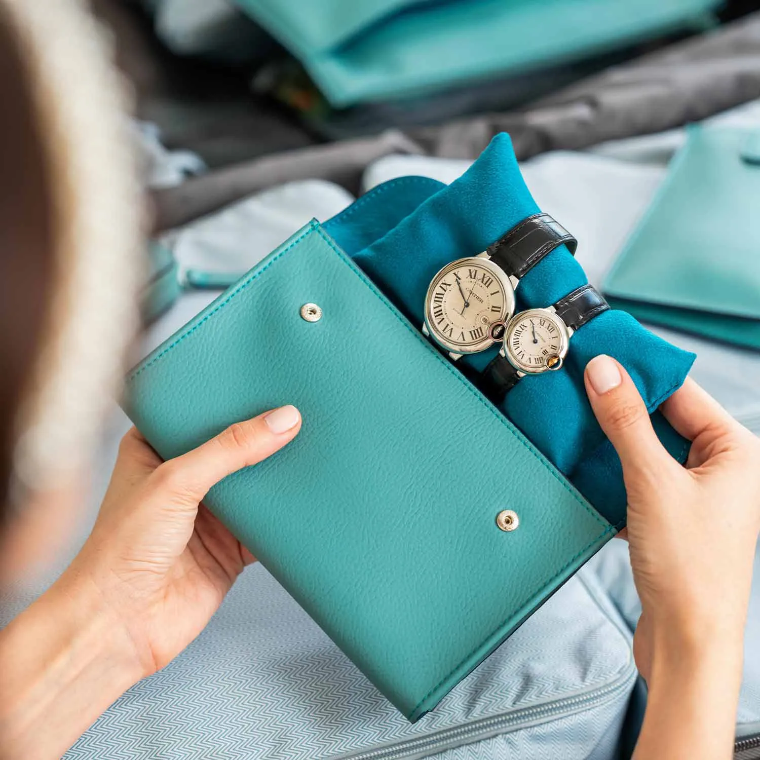 Double Watch Case Turquoise