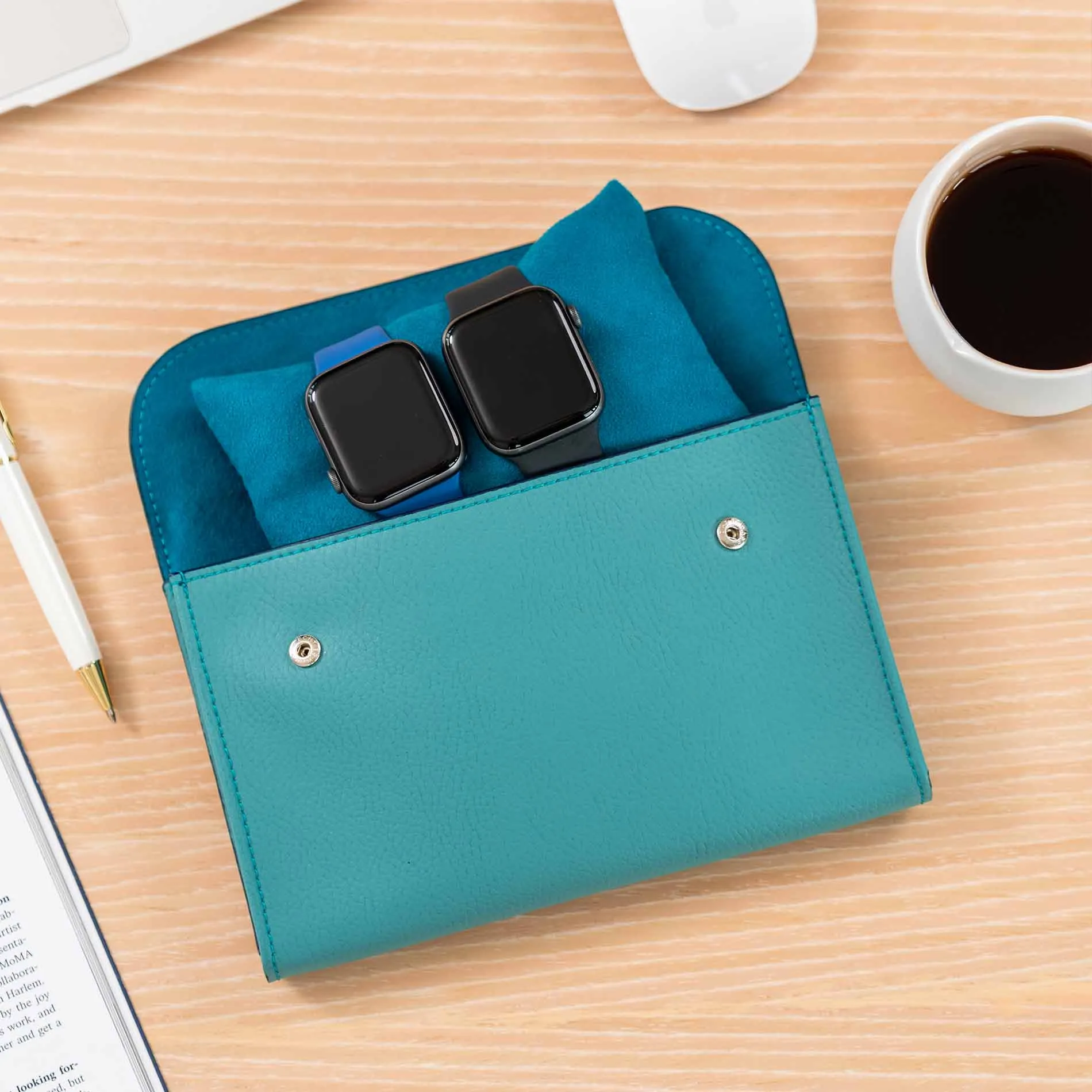 Double Watch Case Turquoise