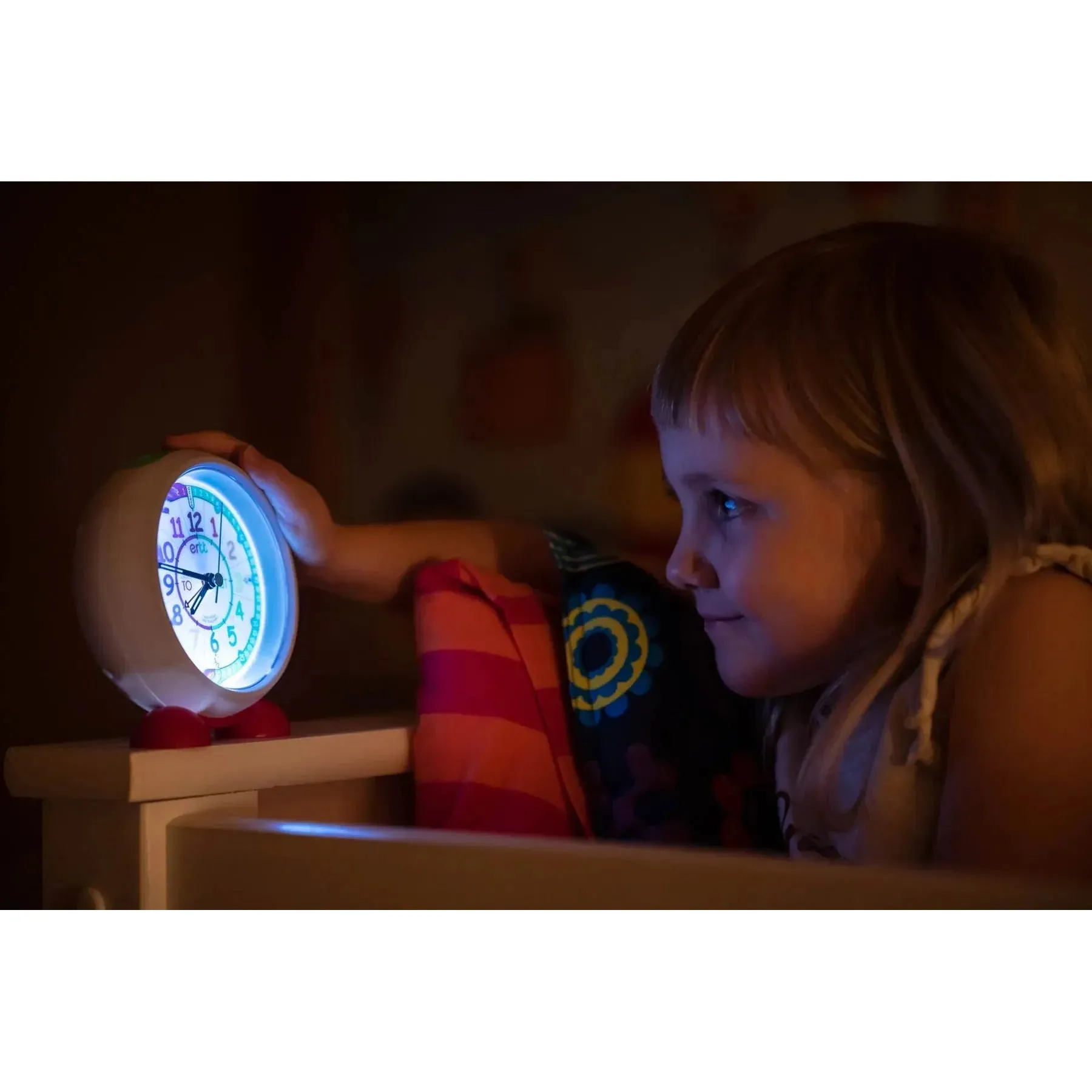 EasyRead Time Teacher Alarm Kids Analog Clock Red and Green 24 hour Face by ertt Early Math Games for Kids STEM Toys 4yrs 