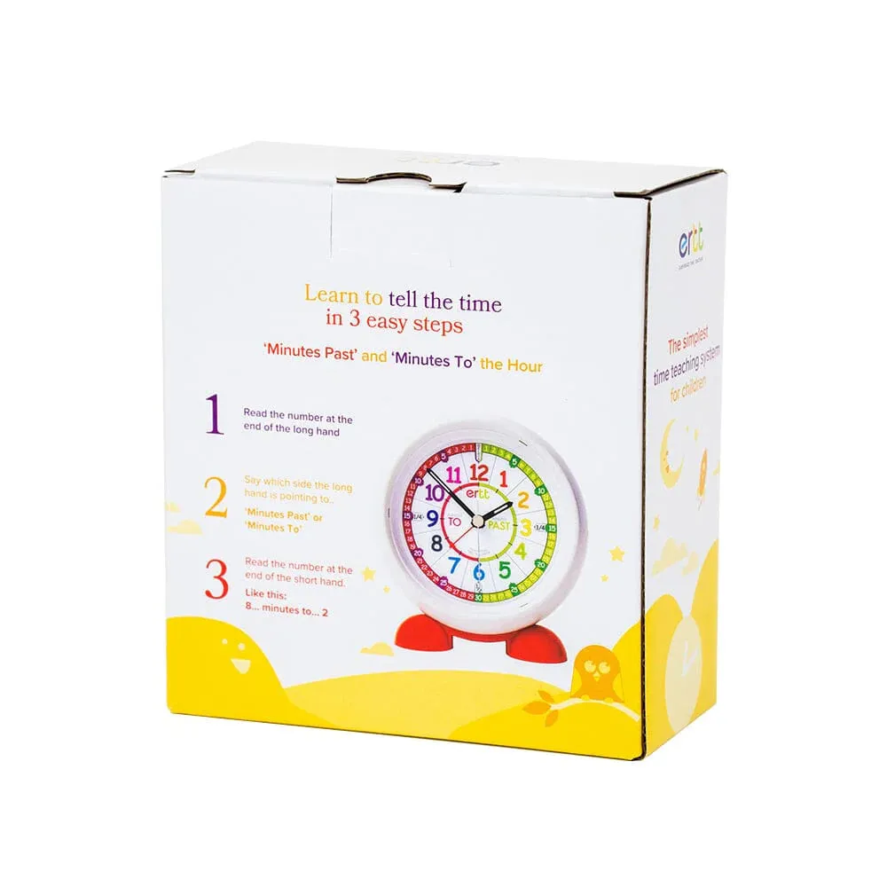 EasyRead Time Teacher Alarm Kids Analog Clock Red and Green 24 hour Face by ertt Early Math Games for Kids STEM Toys 4yrs 