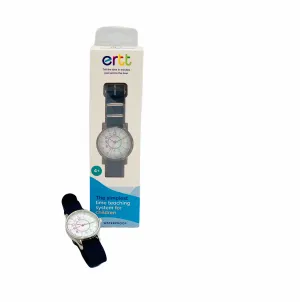 EasyRead Waterproof Watch - Rainbow Face - Navy Band