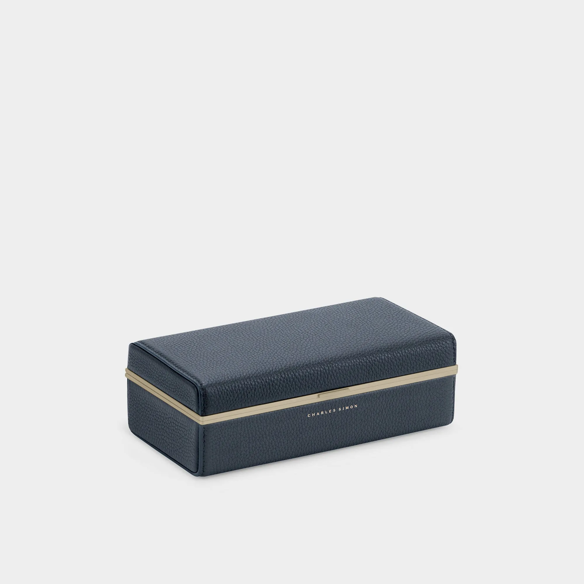 EATON 3 WATCH CASE - MARINE / CHAMPAGNE