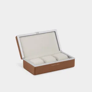 EATON 3 WATCH CASE - TAN / GREY