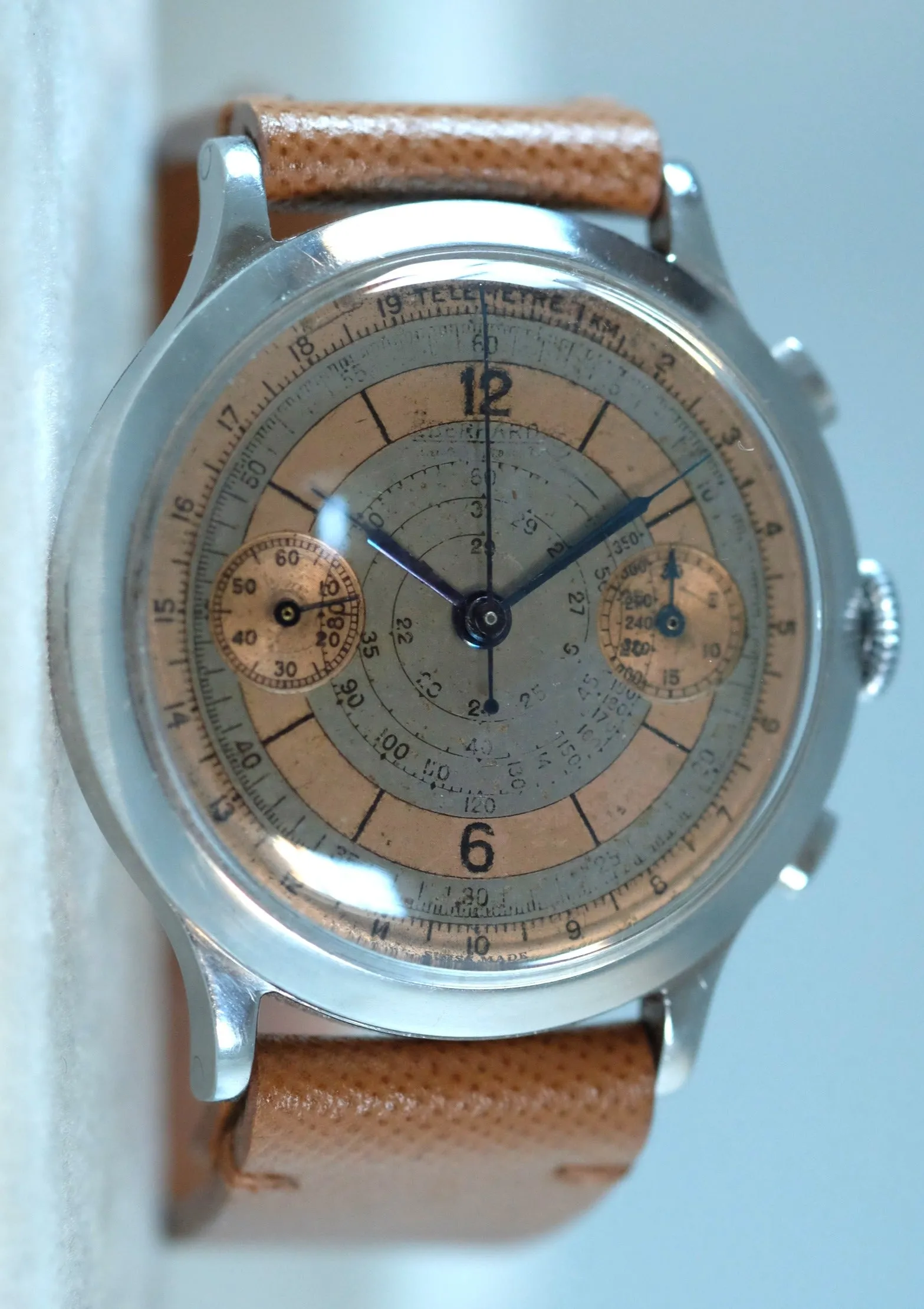 Eberhard Oversized Double-Pusher Chronograph Watch