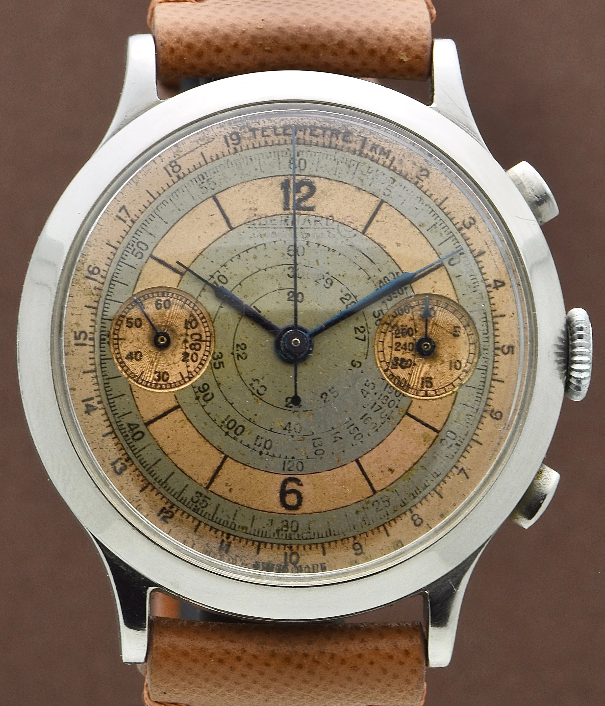 Eberhard Oversized Double-Pusher Chronograph Watch