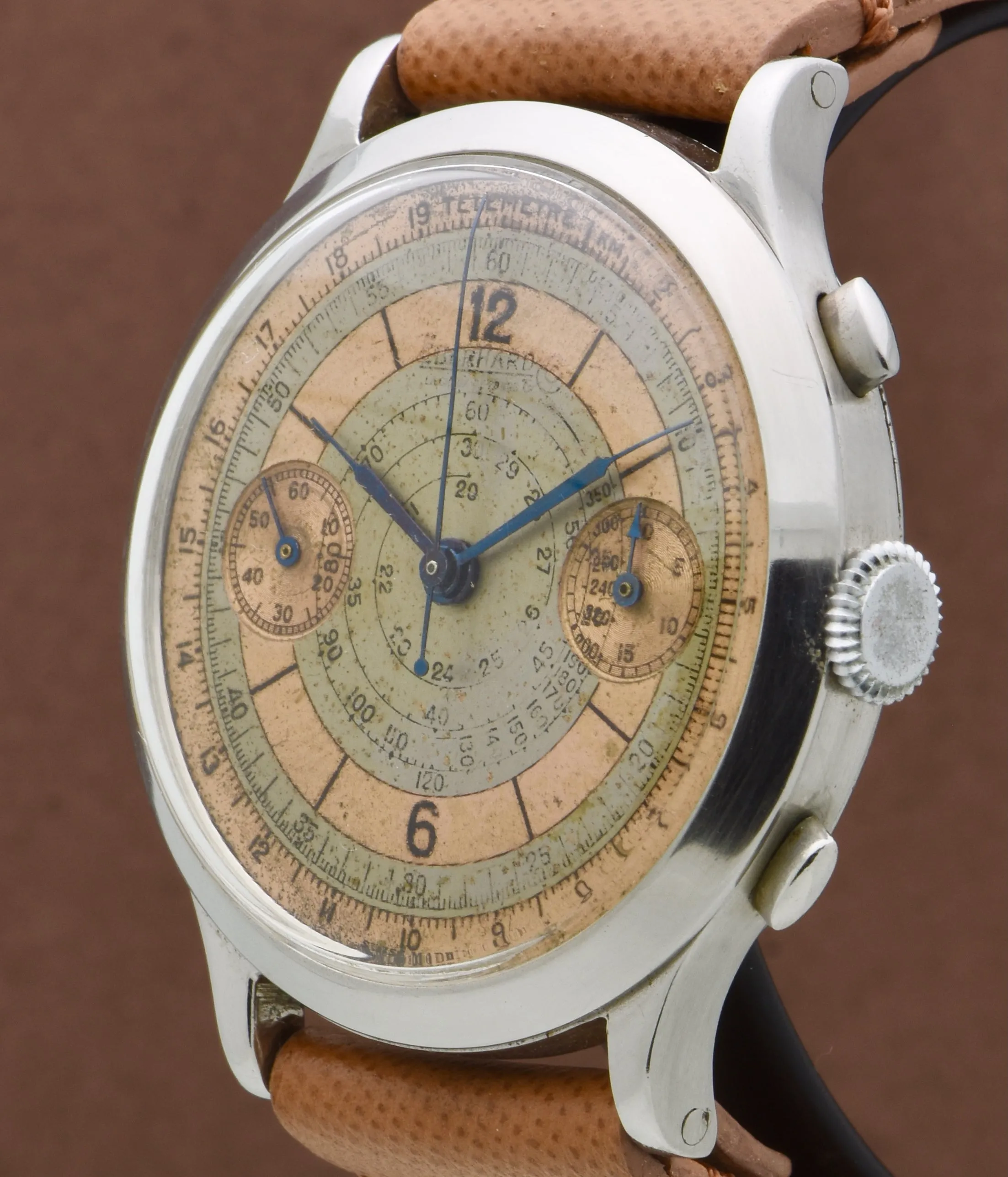 Eberhard Oversized Double-Pusher Chronograph Watch