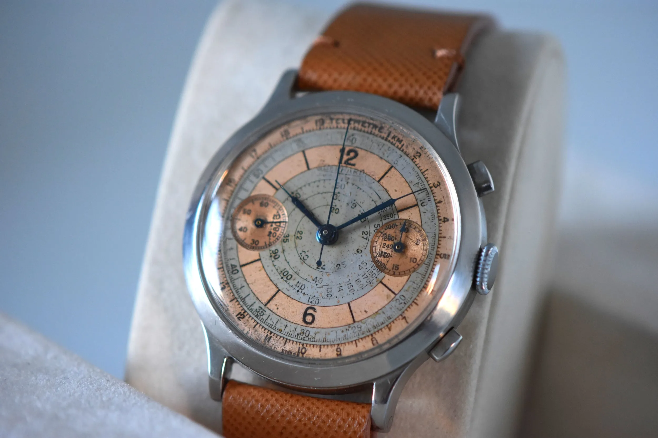Eberhard Oversized Double-Pusher Chronograph Watch