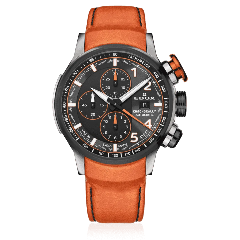EDOX SWISS MADE 01129-TGNOCO-GNO CHRONORALLY AUTOMATIC