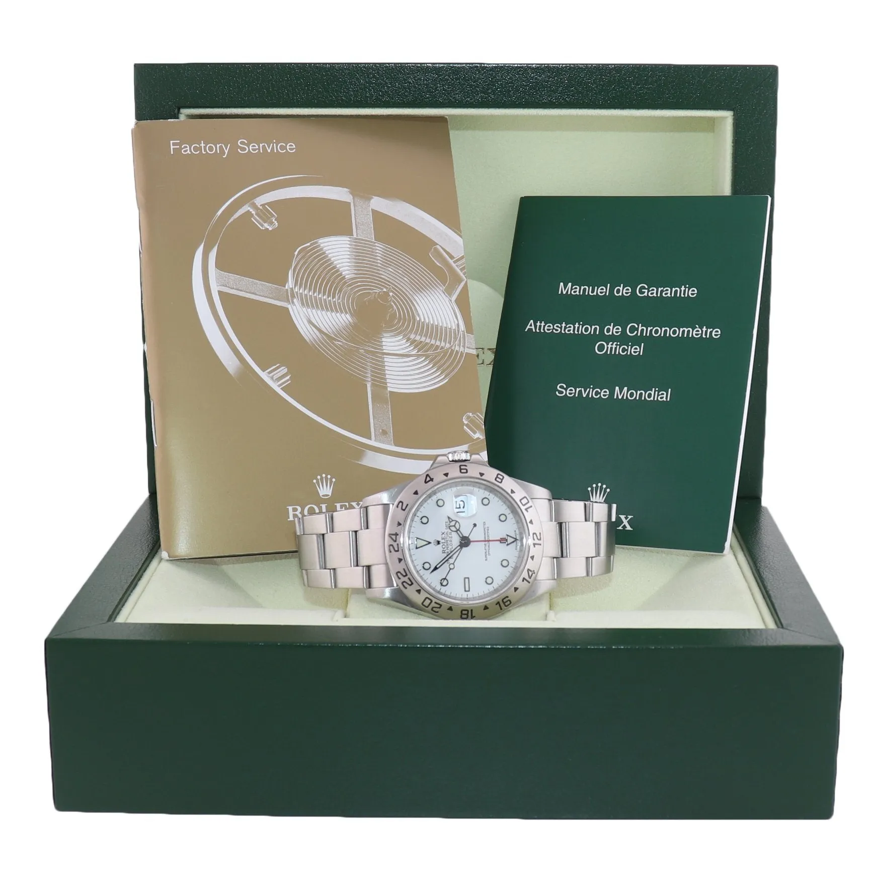 ENGRAVED REHAUT Rolex Explorer II 16570 Polar 40mm Date 3186 Watch Box