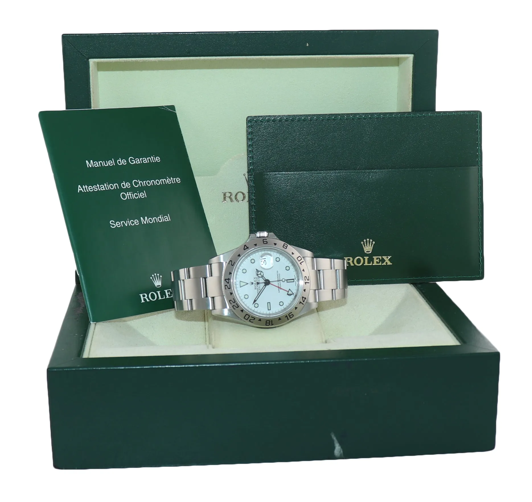 ENGRAVED REHAUT Rolex Explorer II 16570 Polar 40mm Date 3186 Watch Box