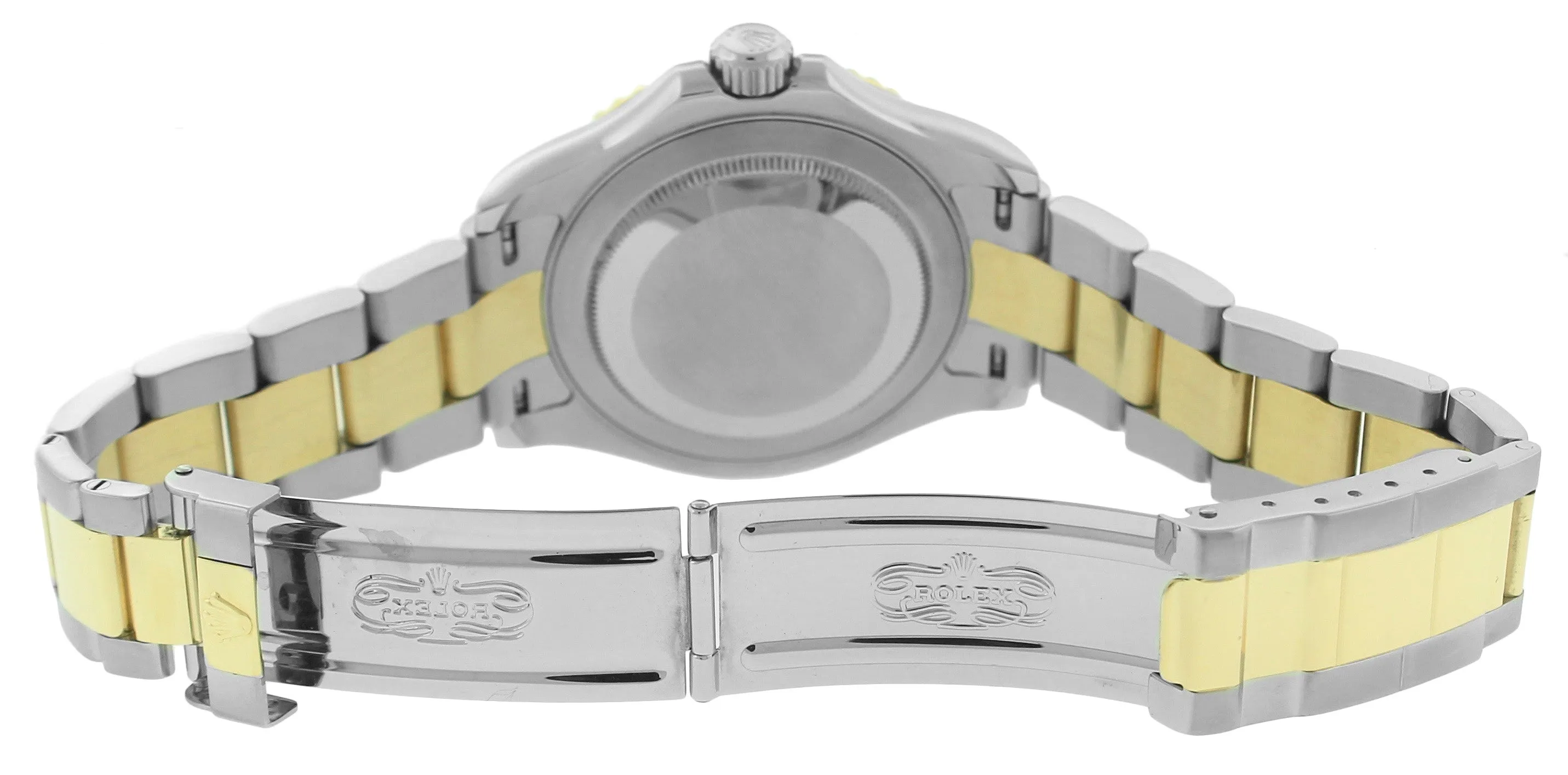 ENGRAVED Rolex Yacht-Master 40mm 18K Two-Tone Steel Gold White Date Watch 16623