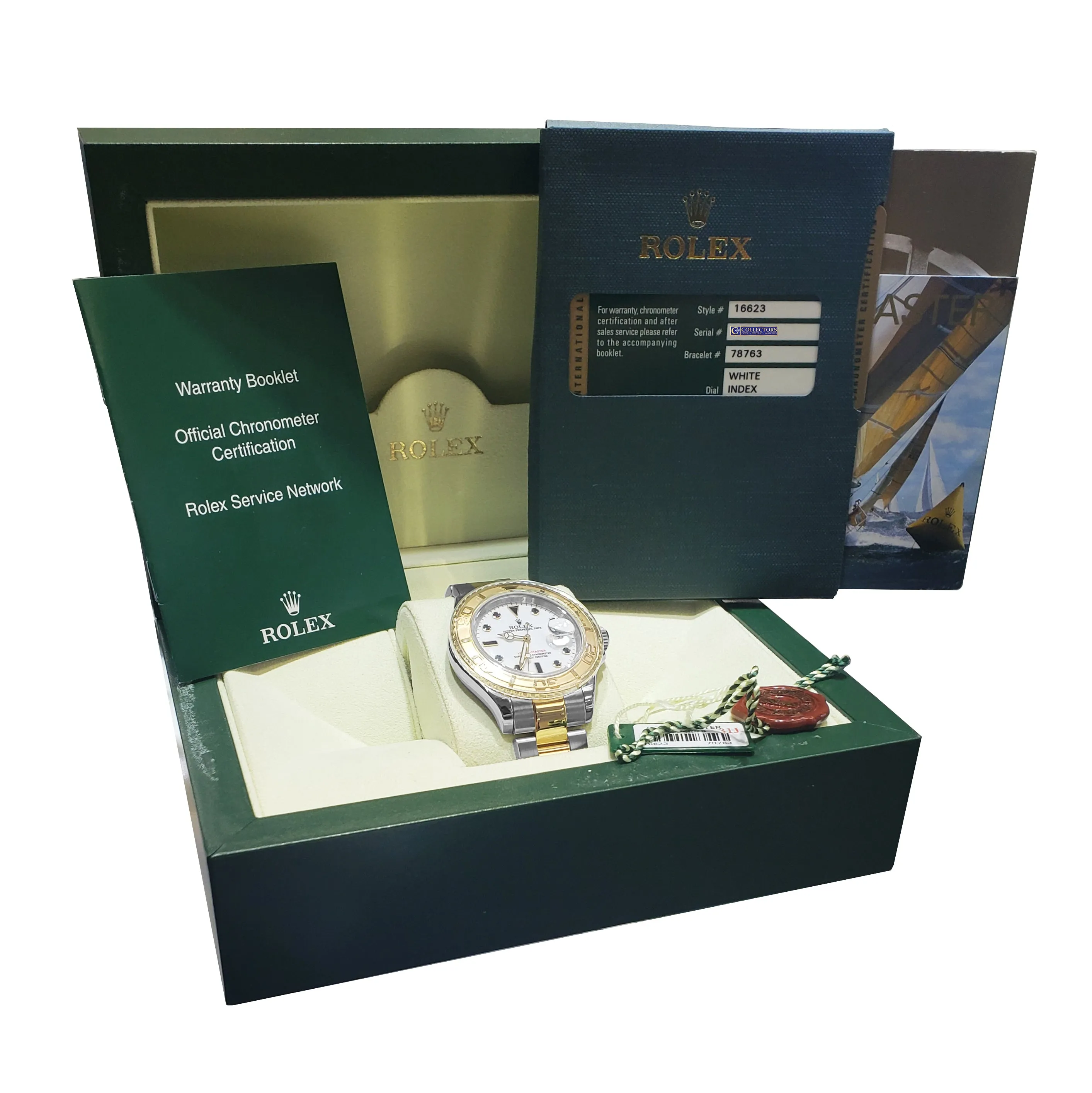 ENGRAVED Rolex Yacht-Master 40mm 18K Two-Tone Steel Gold White Date Watch 16623
