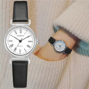 Exquisite Small Women Dress Watches Retro Leather Female Clock Top Brand Women's Fashion Mini Design Bracelet Wristwatches Clock