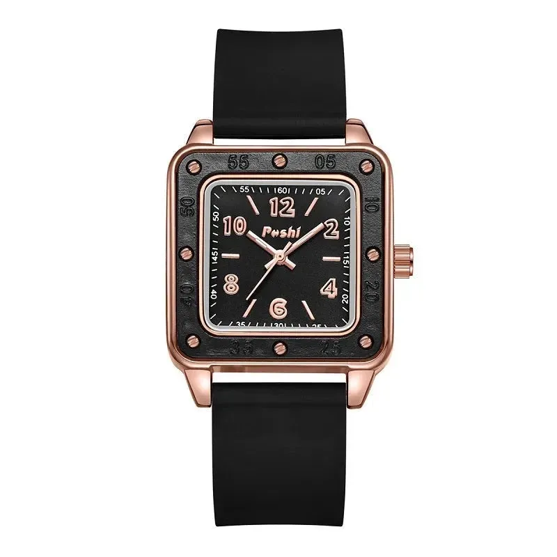 Fashion Casual Quartz Wristwatches Silicone Strap  Women's Business Watch