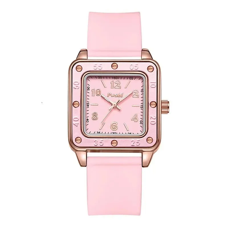 Fashion Casual Quartz Wristwatches Silicone Strap  Women's Business Watch