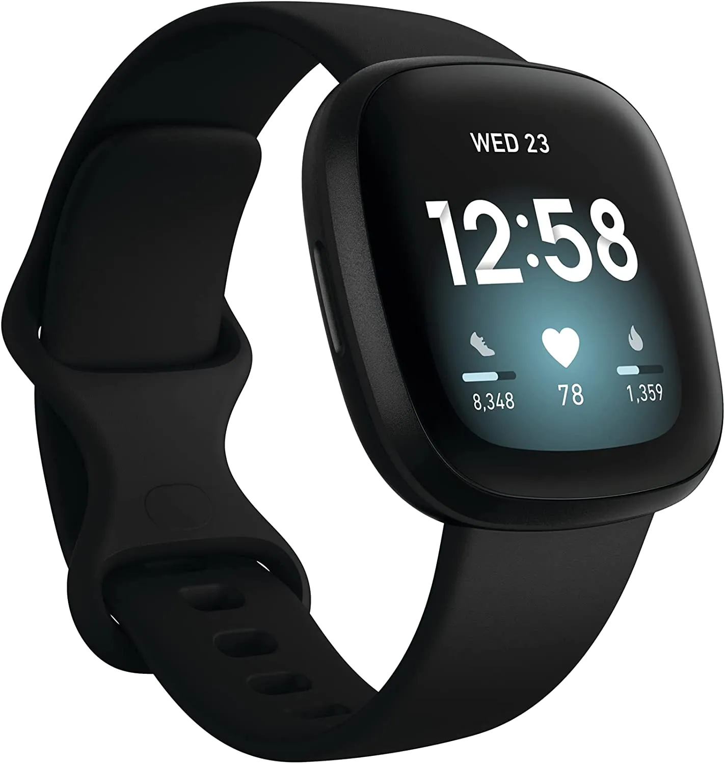 Fitbit Versa 3 Health and Fitness Smartwatch, Amazon Exclusive Color, GPS, 24/7 Heart Rate, Alexa Built-in, 6  Days Battery, Thistle/Gold, One Size (S & L Bands Included)