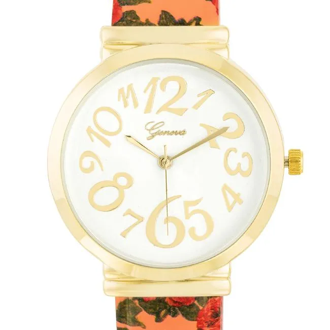 Floral Cuff Watch