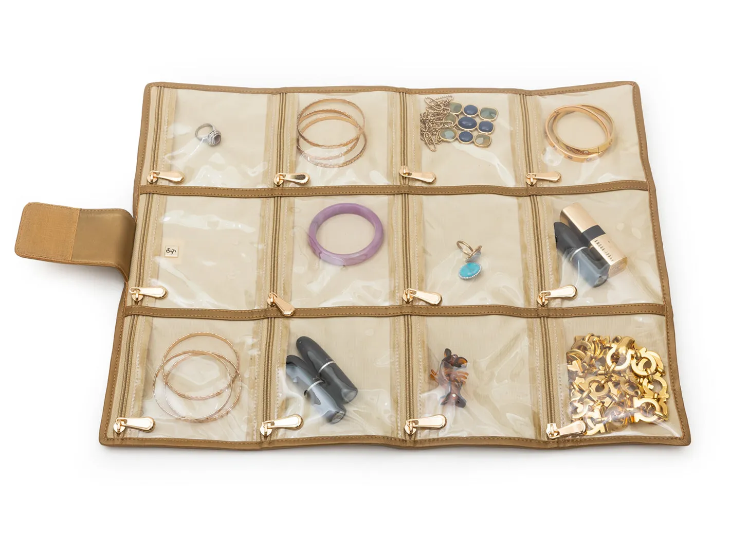 Foldable Jewellery Organiser - 12 Compartments