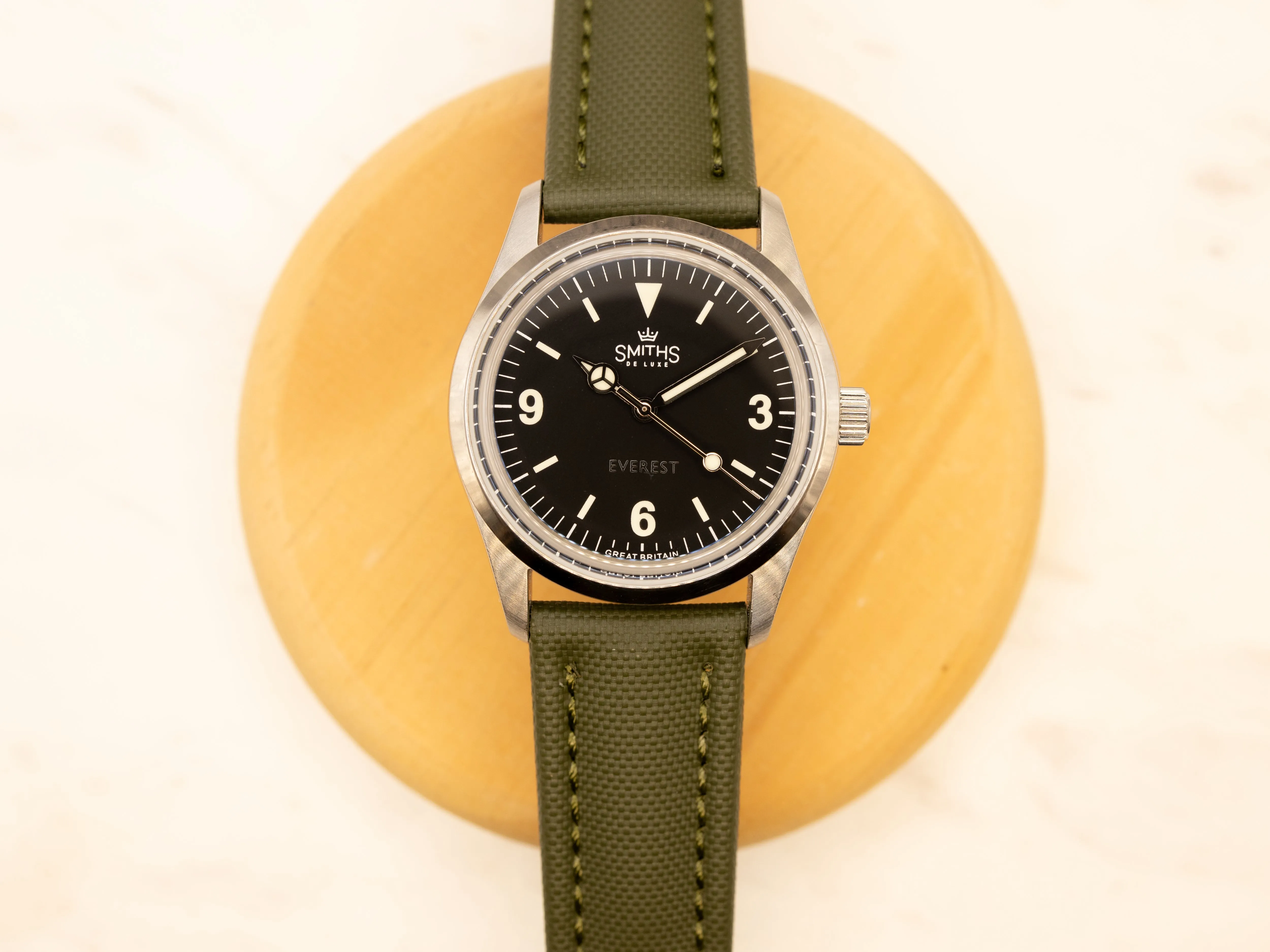 Forest Green Premium Sailcloth Two Piece Watch Strap  - Quick Release Spring Bars