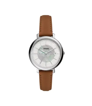 Fossil Jacqueline Solar-Powered Brown LiteHide™ Leather Watch