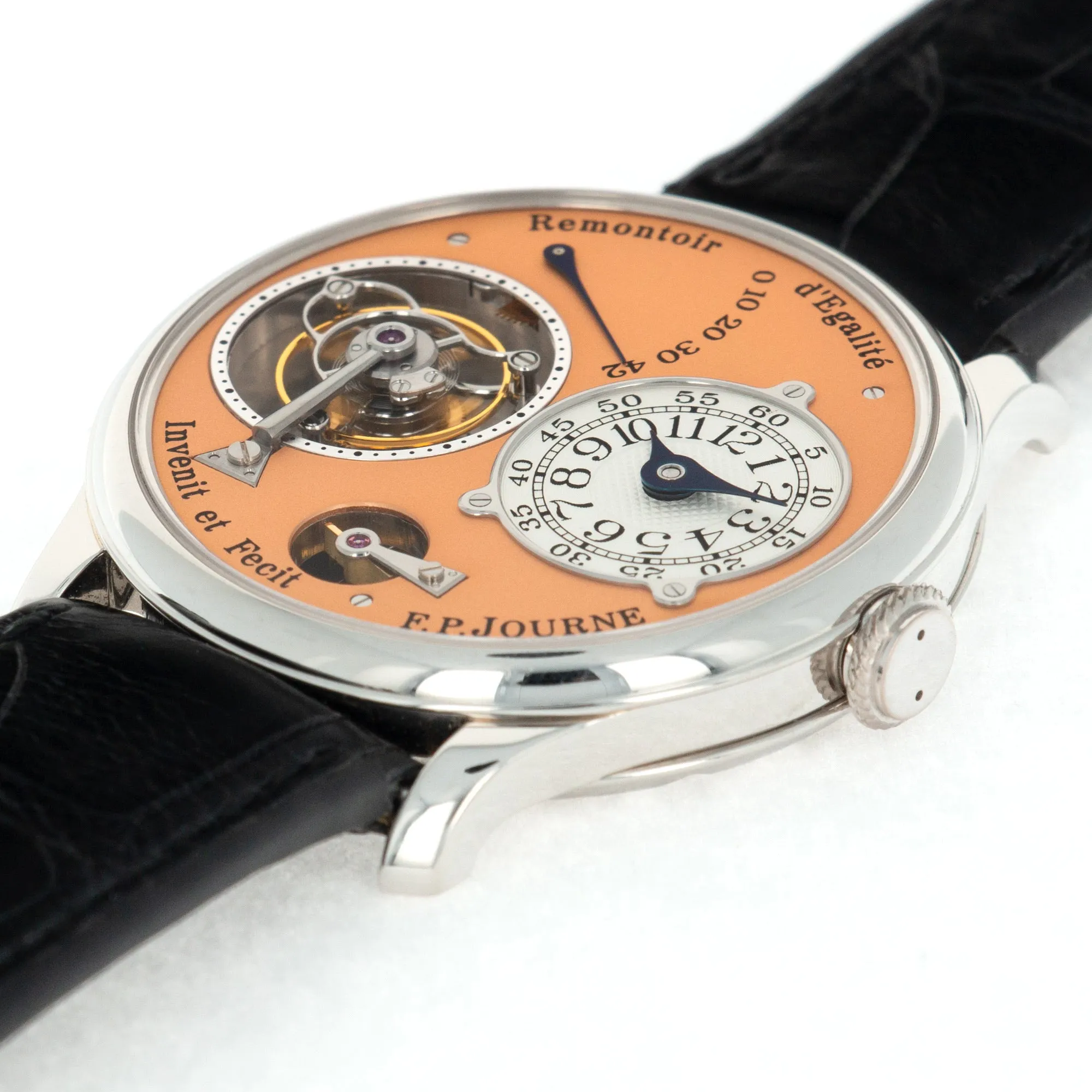 F.P Journe Platinum Tourbillon Remontoir dEgalite with Rose Gold Dial