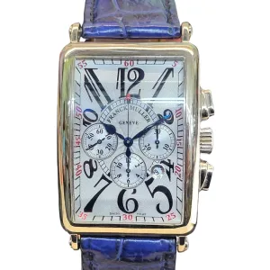 Franck Muller 750WG Long Island Chronograph Automatic Watch 1200 CC AT 33 x 45mm