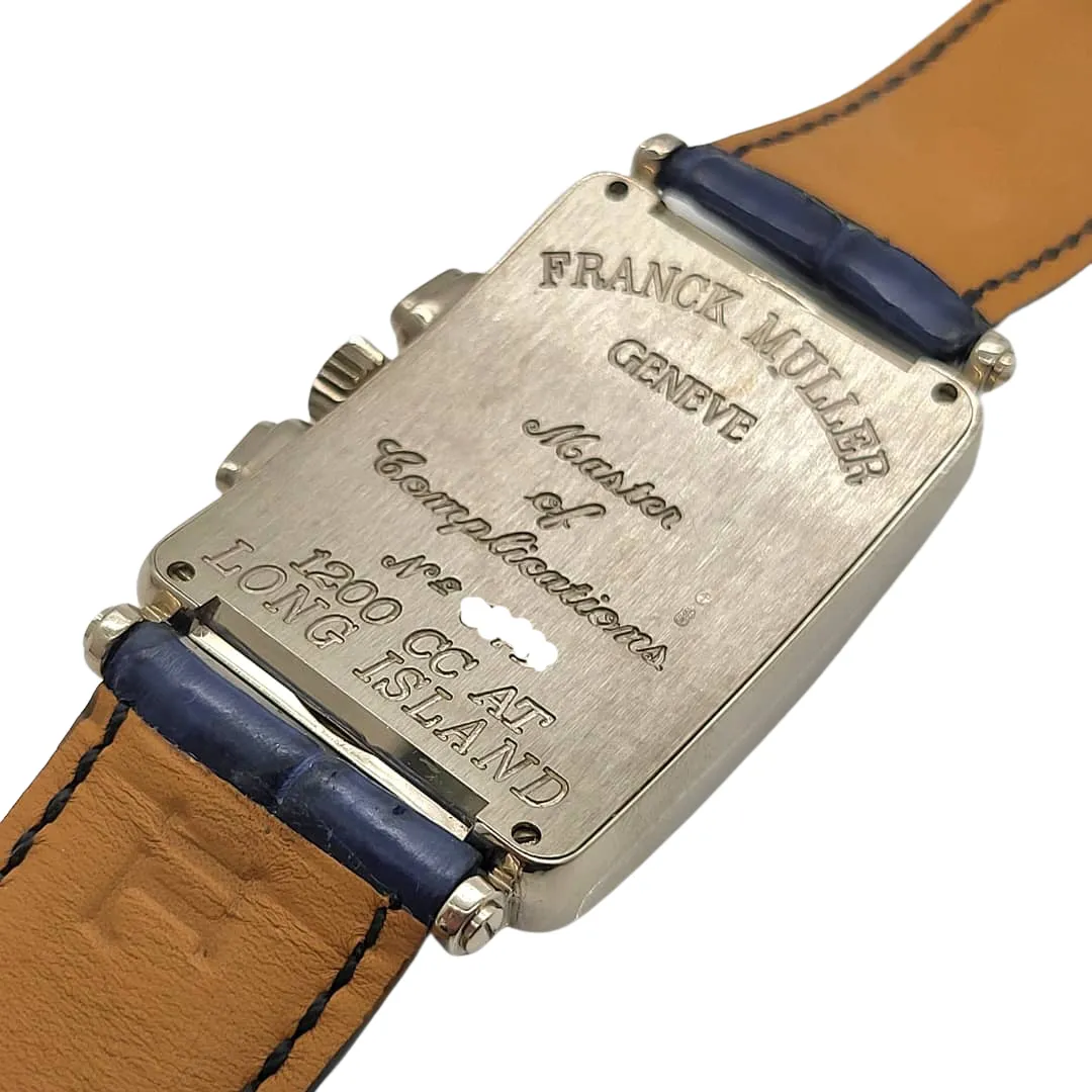 Franck Muller 750WG Long Island Chronograph Automatic Watch 1200 CC AT 33 x 45mm