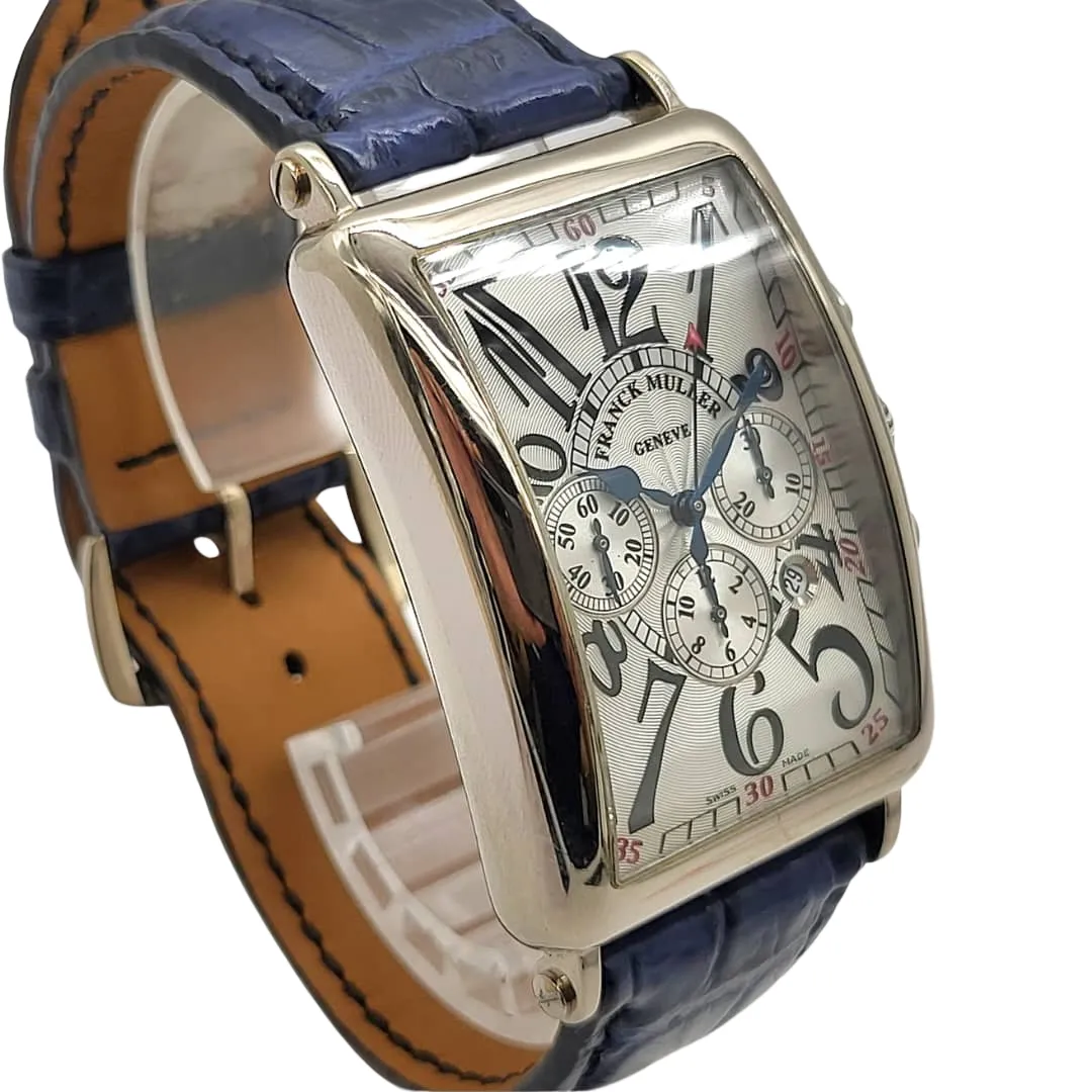 Franck Muller 750WG Long Island Chronograph Automatic Watch 1200 CC AT 33 x 45mm