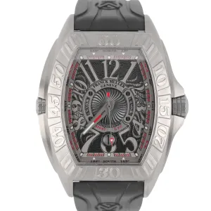 Franck Muller Conquistador Grand Prix PAPERS Titanium 38mm 8900SCDTGPG Watch BOX