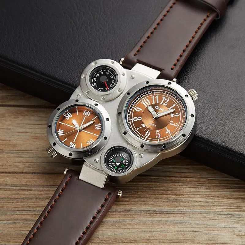Futuristic Dual Time Zone Watch – 3 Color Variants