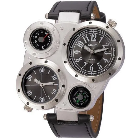Futuristic Dual Time Zone Watch – 3 Color Variants