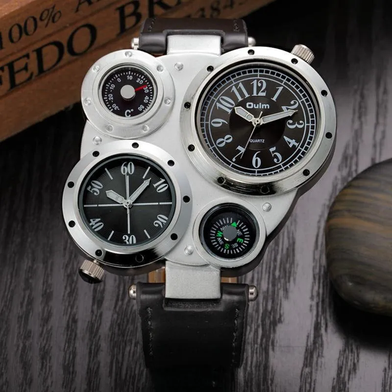 Futuristic Dual Time Zone Watch – 3 Color Variants