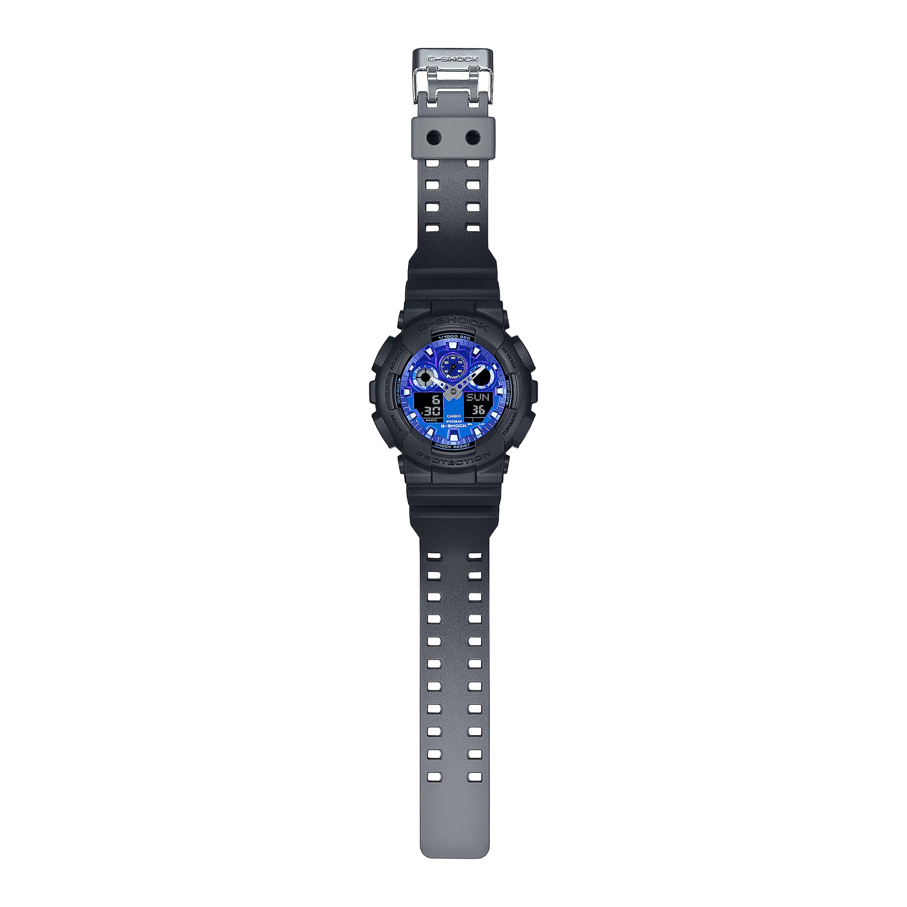 G-Shock Flames of Color Blue Black GA-100 Series Watch
