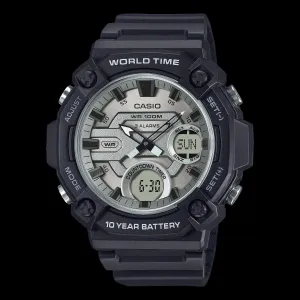 Gents Duo Monotone Silver Casio Watch