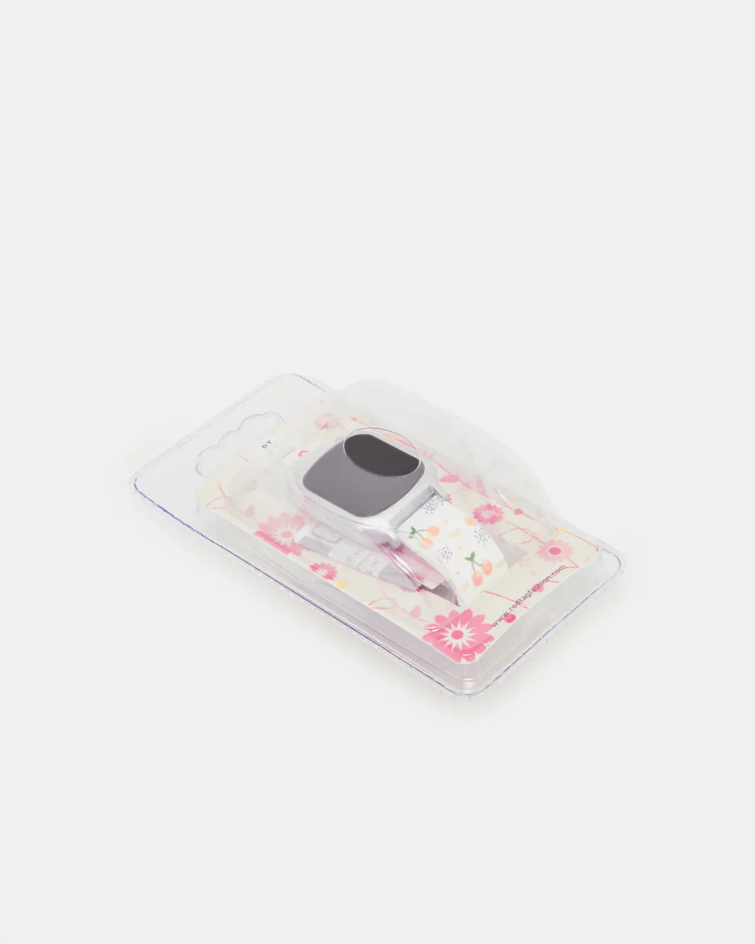 Girls White Printed Digital Watch