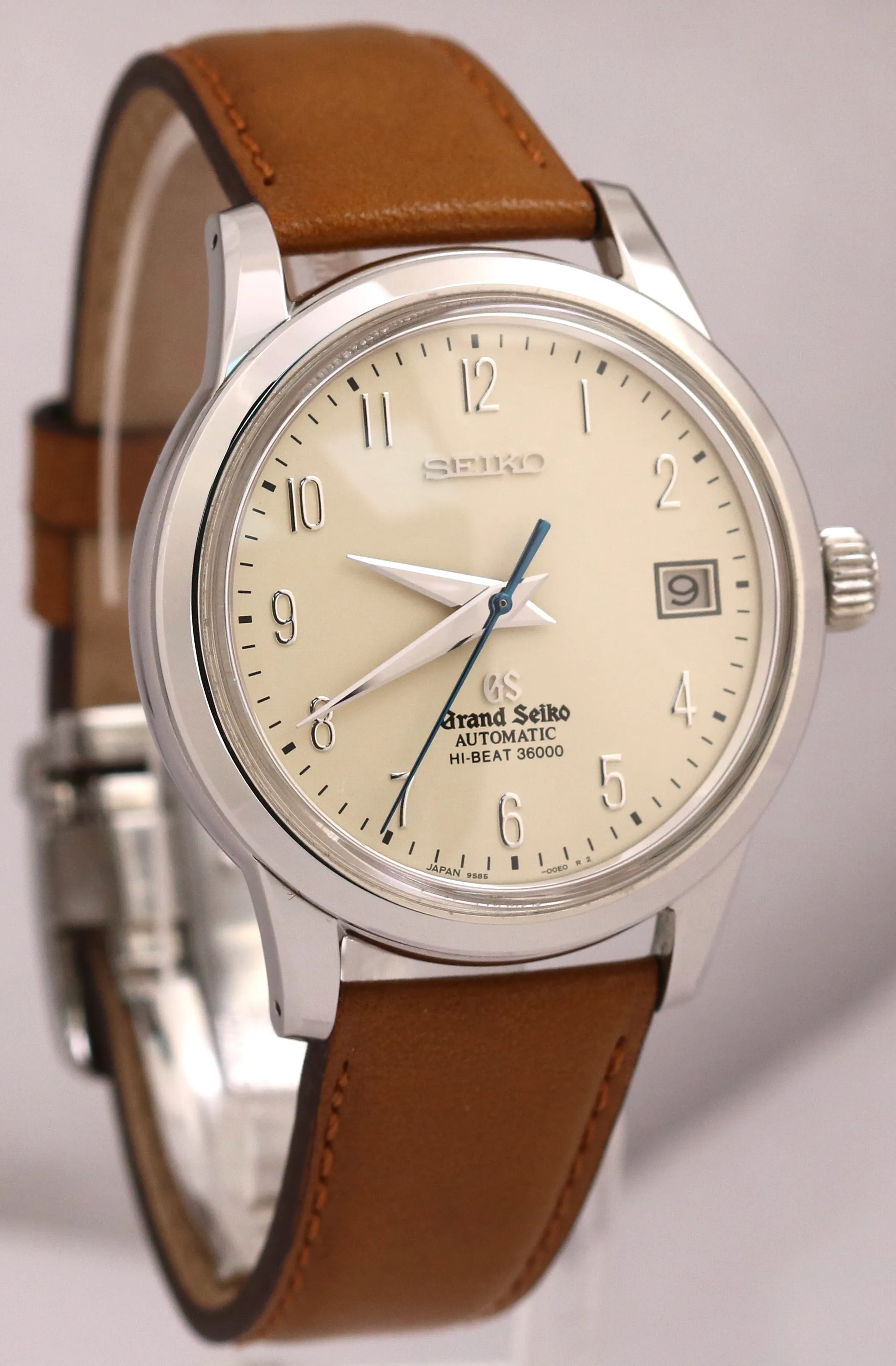 Grand Seiko Heritage Hi-Beat IVORY Steel Leather Automatic 40mm SBGH013 BOX